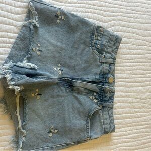 Distressed Denim Shorts